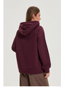 Moodo Суитшърт с качулка бордо Moodo