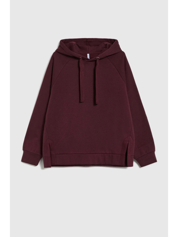 Moodo Суитшърт с качулка бордо Moodo