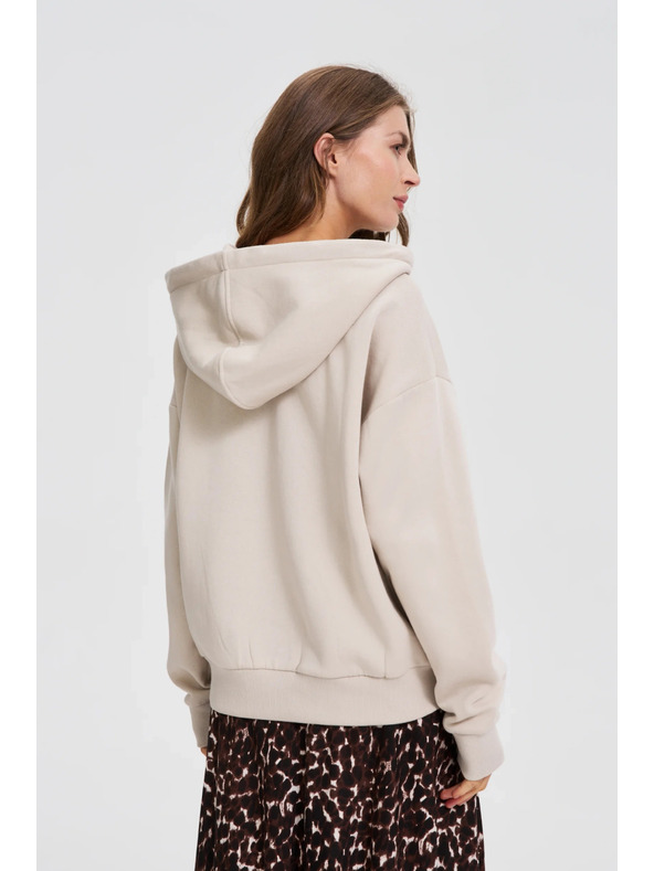 Moodo Суитшърт с качулка бежова Moodo
