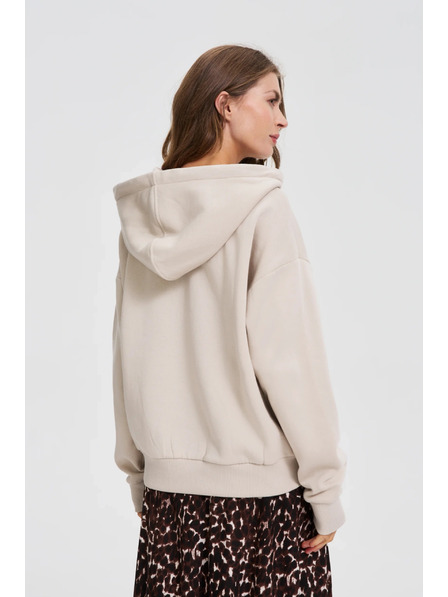 Moodo Суитшърт с качулка бежова Moodo