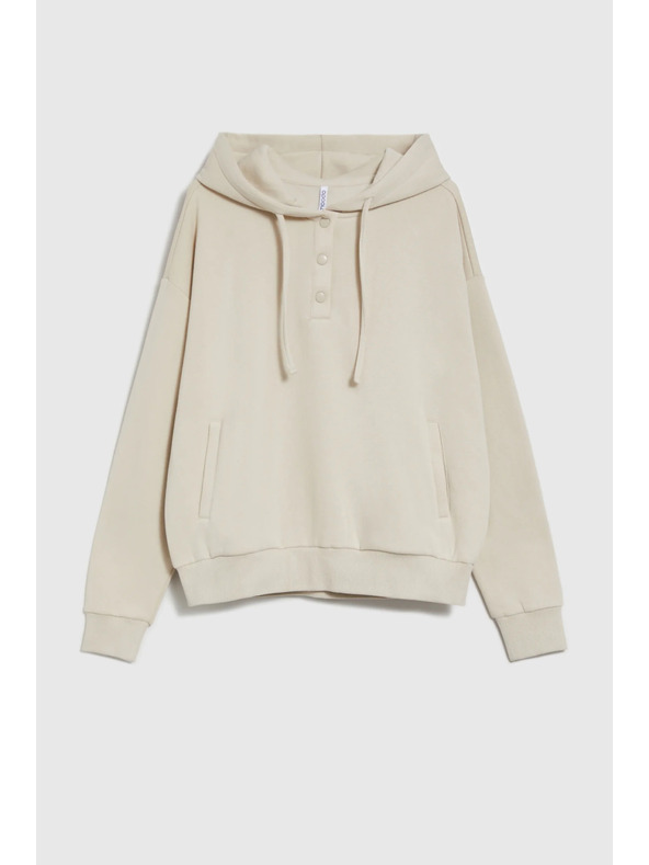 Moodo Суитшърт с качулка бежова Moodo