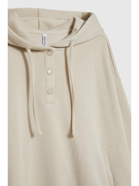 Moodo Суитшърт с качулка бежова Moodo
