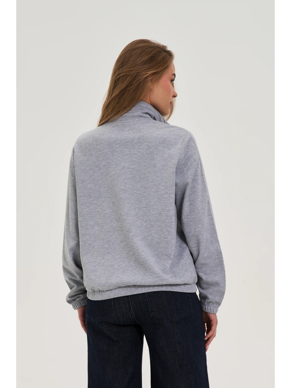 Moodo Суитшърт с цип сива Moodo