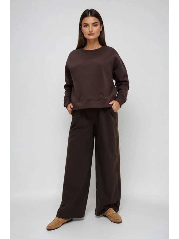 Moodo Оверсайз суитшърт кафява Moodo