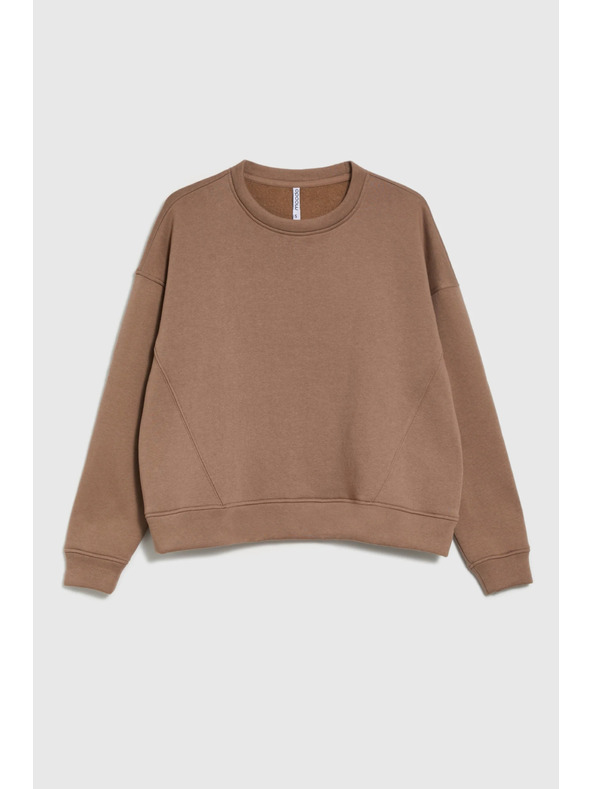 Moodo Оверсайз суитшърт бежова Moodo