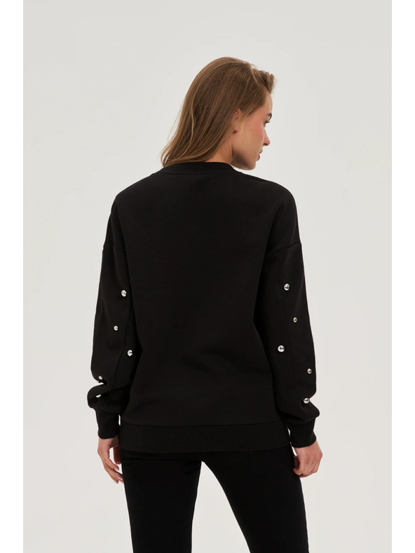 Moodo Блуза с пайети черна Moodo