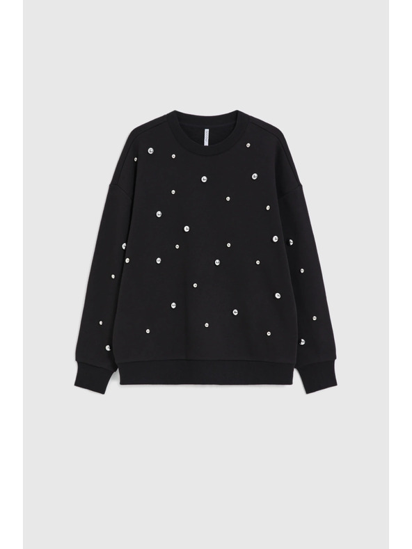 Moodo Блуза с пайети черна Moodo