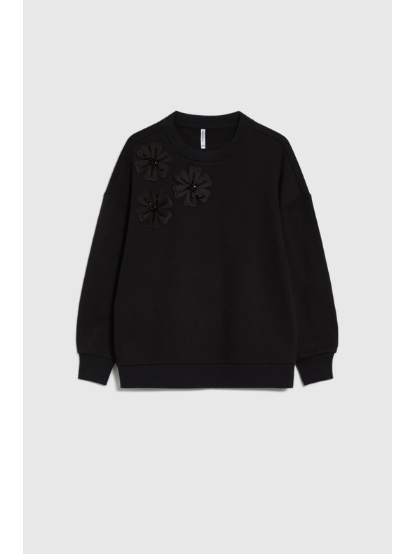 Moodo Блуза с апликация черна Moodo