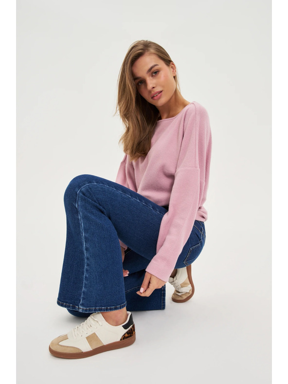 Moodo Гладка розова суитшърт Moodo