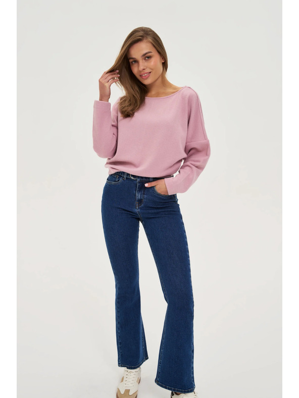 Moodo Гладка розова суитшърт Moodo