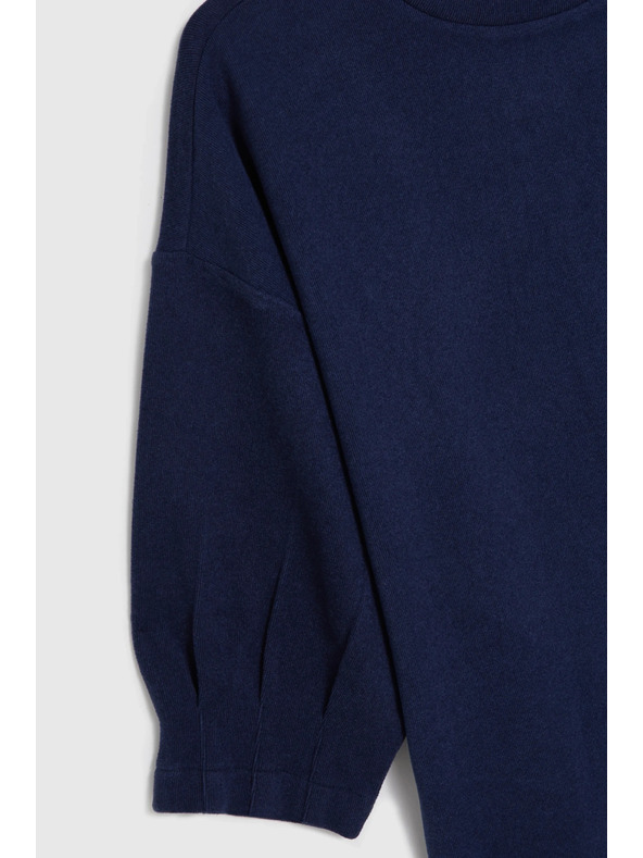 Moodo Суитшърт с къси ръкави тъмносин Moodo