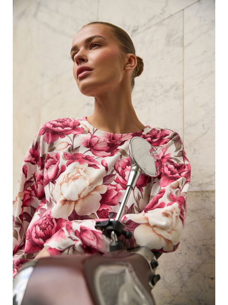 Moodo Цветна суитшърт розова Moodo