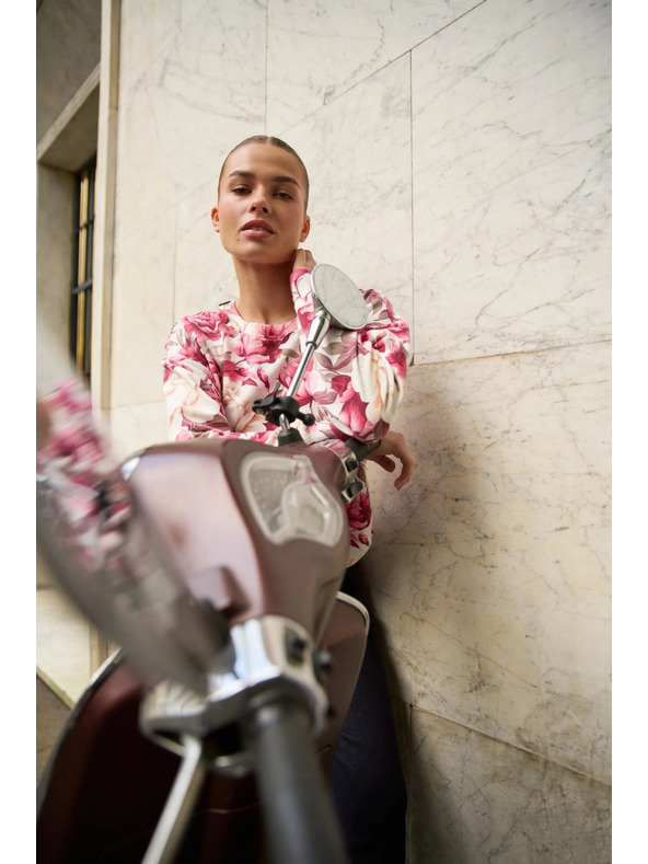 Moodo Цветна суитшърт розова Moodo