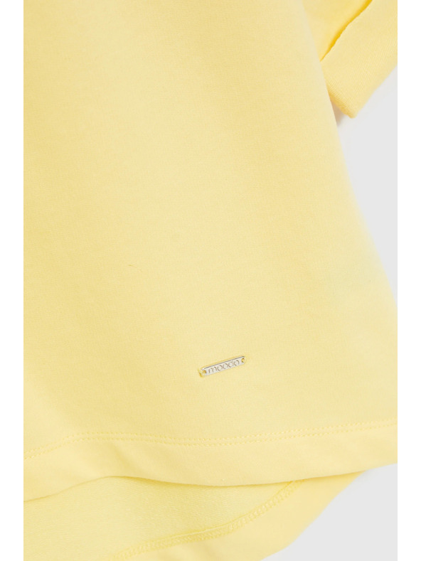 Moodo Блуза с V-образно деколте жълта Moodo