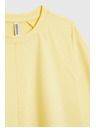 Moodo Пуловер с къси и широки ръкави жълт Moodo
