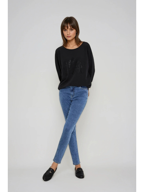 Moodo Блуза от памук черна Moodo