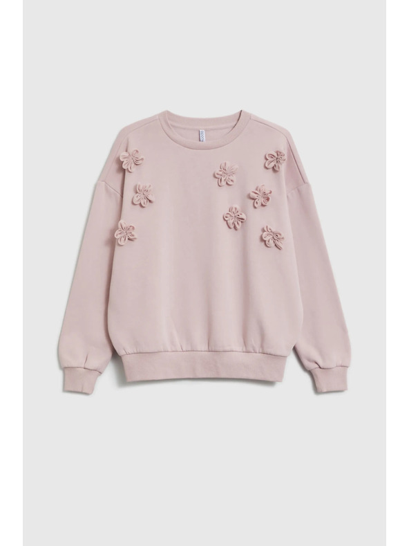 Moodo Пуловер с цветенца розов Moodo