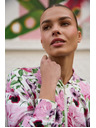Moodo Разкопчаваща блуза с цветен десен розова Moodo