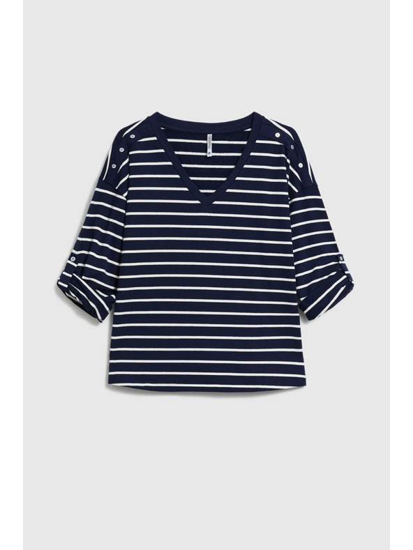 Moodo Раирана суитшърт тъмносиня Moodo