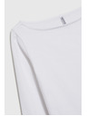 Moodo Прилепнала бяла блуза с дълъг ръкав Moodo
