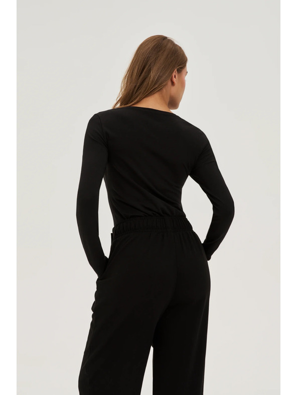 Moodo Блуза с пайети черна Moodo