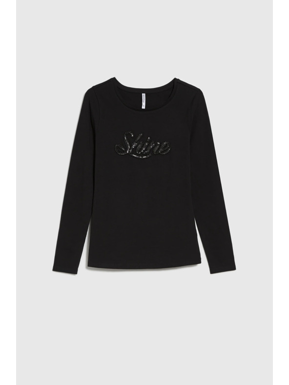 Moodo Блуза с пайети черна Moodo