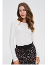 Moodo Блуза с пайети бяла Moodo