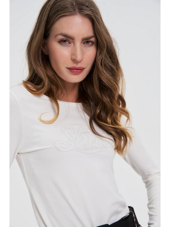 Moodo Блуза с пайети бяла Moodo