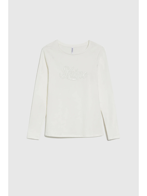 Moodo Блуза с пайети бяла Moodo