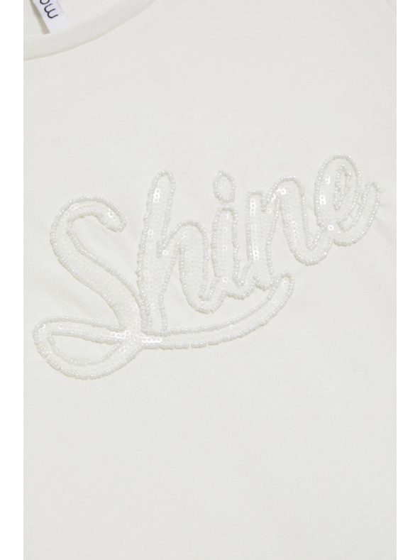 Moodo Блуза с пайети бяла Moodo