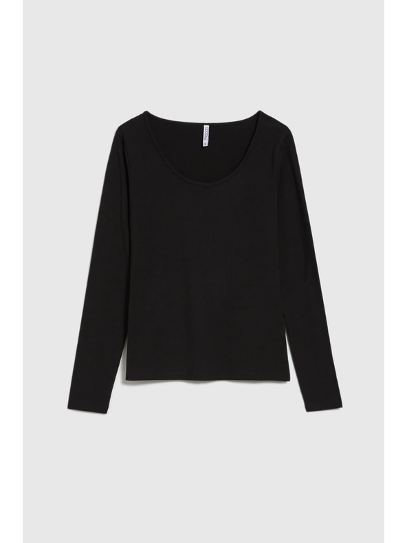 Moodo Памучна тениска черна Moodo