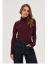 Moodo Памучна поло блуза бордо Moodo