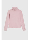 Moodo Памучна поло блуза розова Moodo