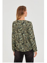 Moodo Блуза с флорален принт в маслиненозелено Moodo