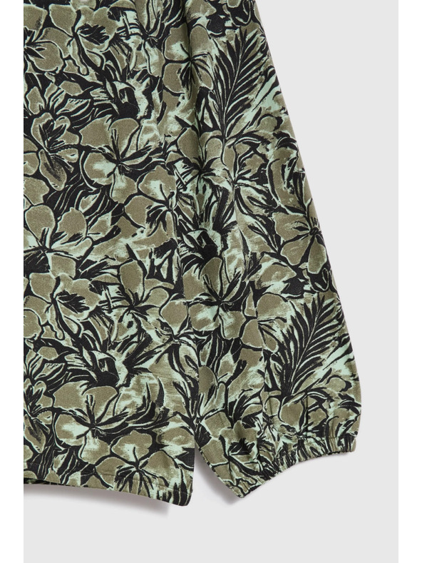 Moodo Блуза с флорален принт в маслиненозелено Moodo