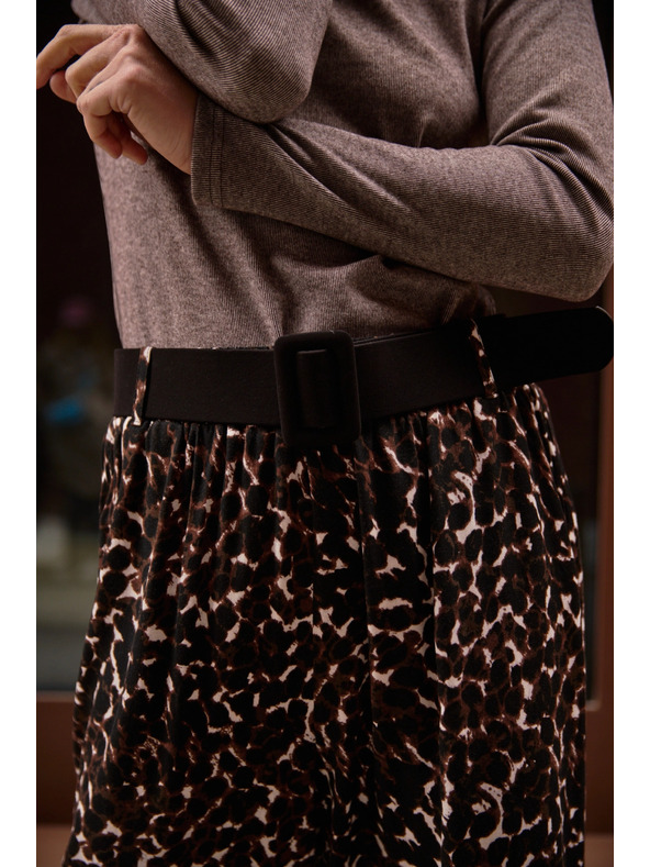 Moodo Кафява тениска с яка Moodo