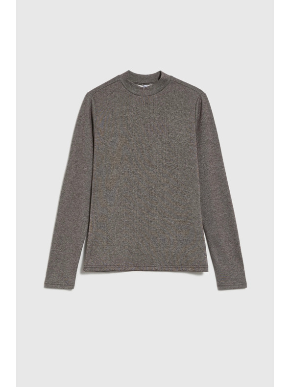 Moodo Кафява тениска с яка Moodo