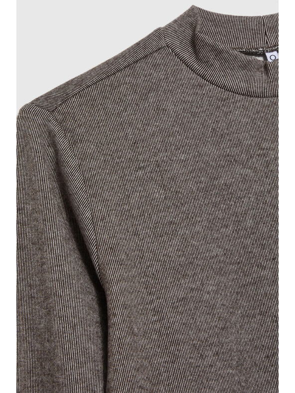 Moodo Кафява тениска с яка Moodo