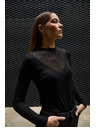 Moodo Прилепнала черна блуза Moodo