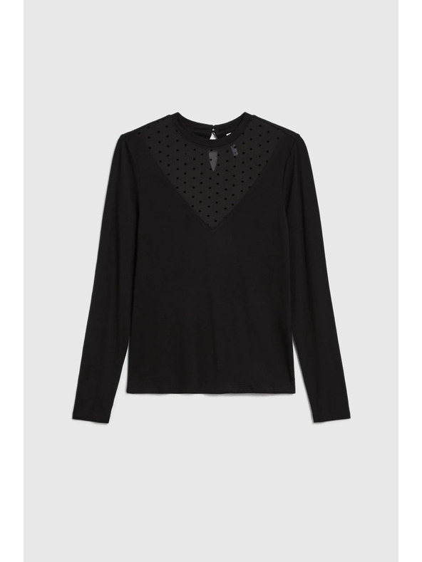 Moodo Прилепнала черна блуза Moodo