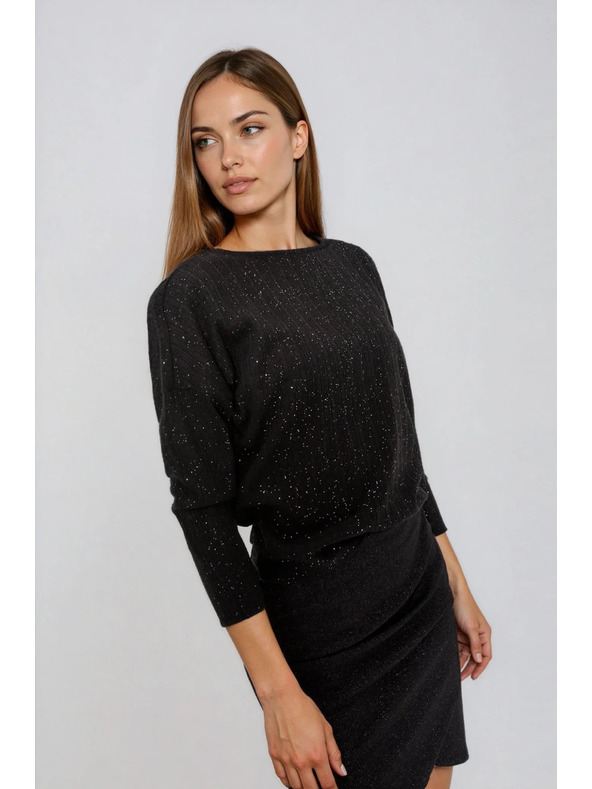 Moodo Лъскав топ черен Moodo