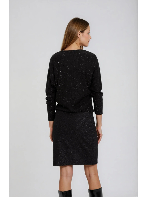 Moodo Лъскав топ черен Moodo