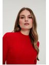 Moodo Червена блуза с декоративни ръкави Moodo