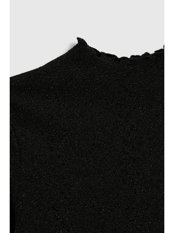 Moodo Лъскав топ черен Moodo