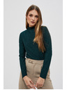 Moodo Блуза с металическа нишка изумрудена Moodo