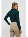 Moodo Блуза с металическа нишка изумрудена Moodo