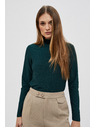 Moodo Блуза с металическа нишка изумрудена Moodo