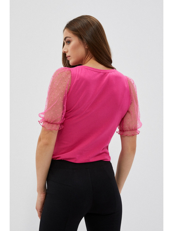 Moodo Блуза с декоративни ръкави Moodo