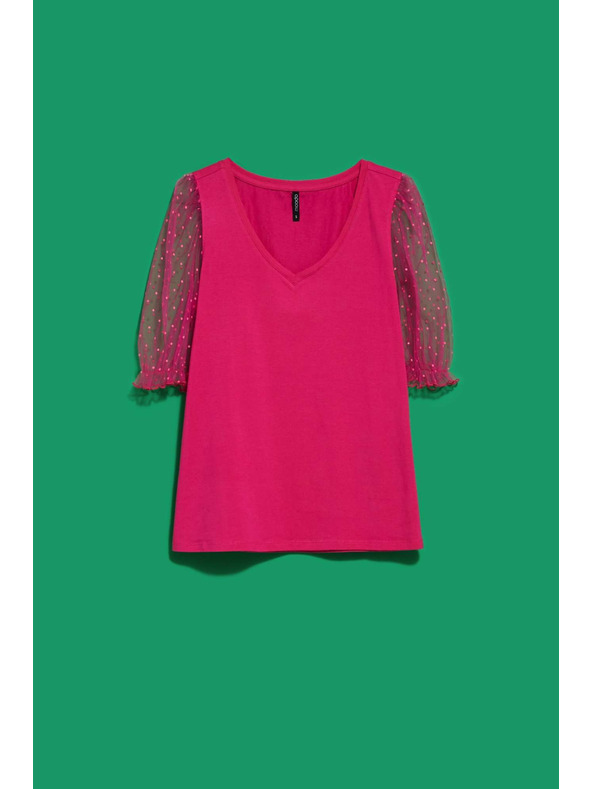 Moodo Блуза с декоративни ръкави Moodo