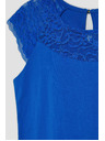 Moodo Синя тениска с дантела Moodo